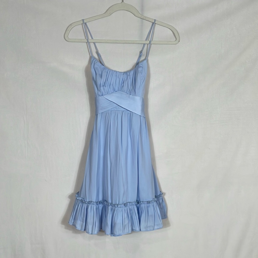 Selfie Leslie Dress Size XS NWT Mini Dress Light Blue
